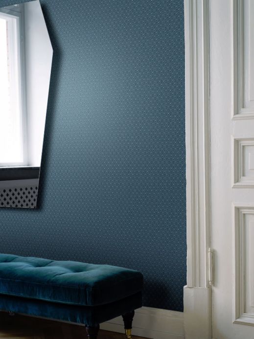 Papel de parede geométrico Papel de parede Arkadias azul pérola Ver quarto