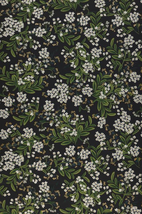 Rifle Paper Wallpaper Wallpaper Cornflower black Roll Width