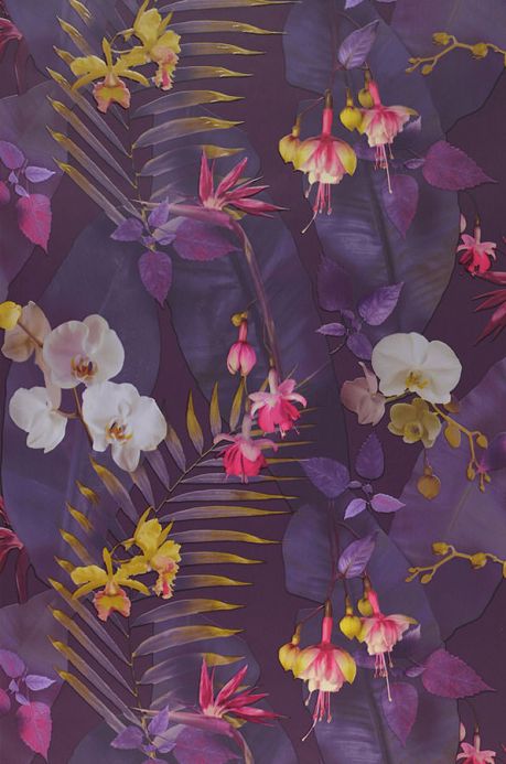Archiv Papel pintado Zoe tonos de violeta Ancho rollo