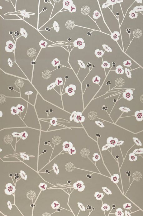 Floral Wallpaper Wallpaper Chelsea beige grey Roll Width