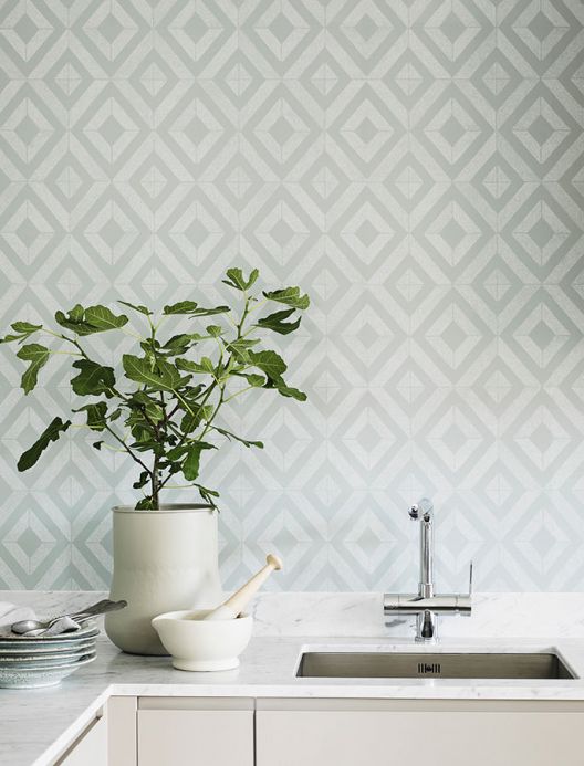 Archiv Wallpaper Lauka pale grey Room View
