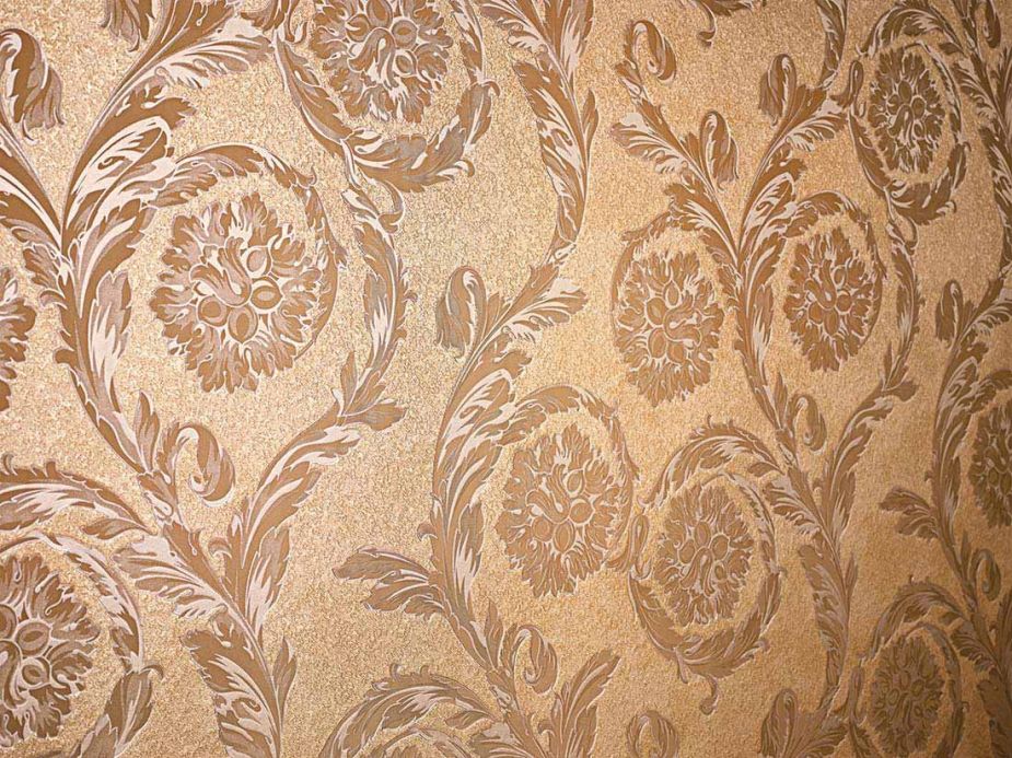 Floral Wallpaper Wallpaper Clarissa matt gold Room View