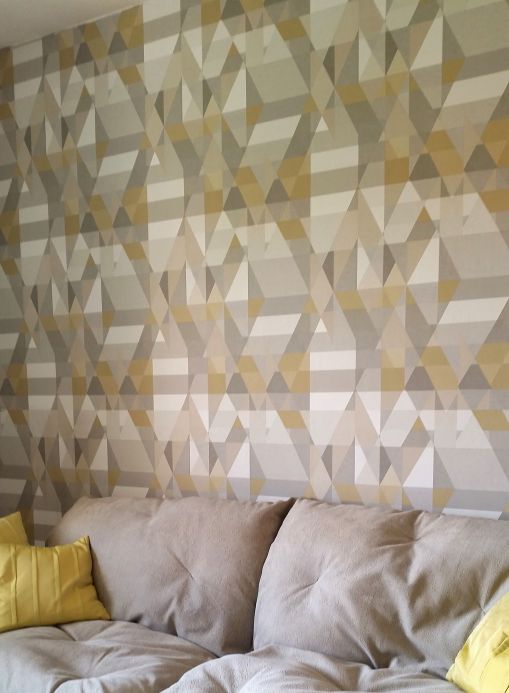 Bedroom Wallpaper Wallpaper Zewana beige Room View
