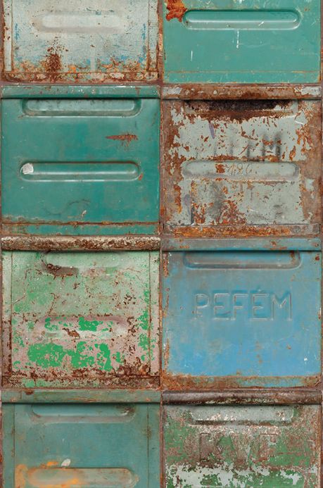 Archiv Papel de parede Container azul Largura do rolo
