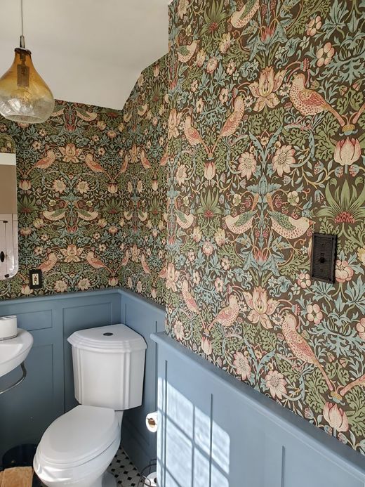 Paper-based Wallpaper Wallpaper Faunus grey brown Room View