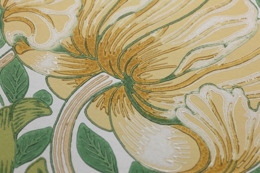 Papel de parede Art Nouveau Papel de parede Despina verde claro Ver detalhe