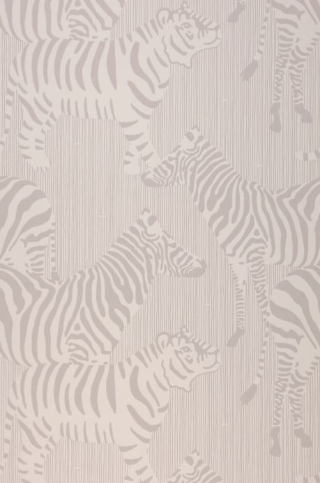 Papier peint Papier peint Safari Stripes beige gris Largeur de lé