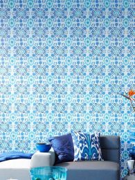 Papel de parede Rosane azul claro