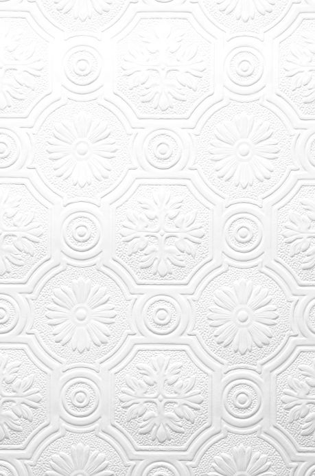 Modelos de papel de parede mais procurados Papel de parede Spencer branco Detalhe A4