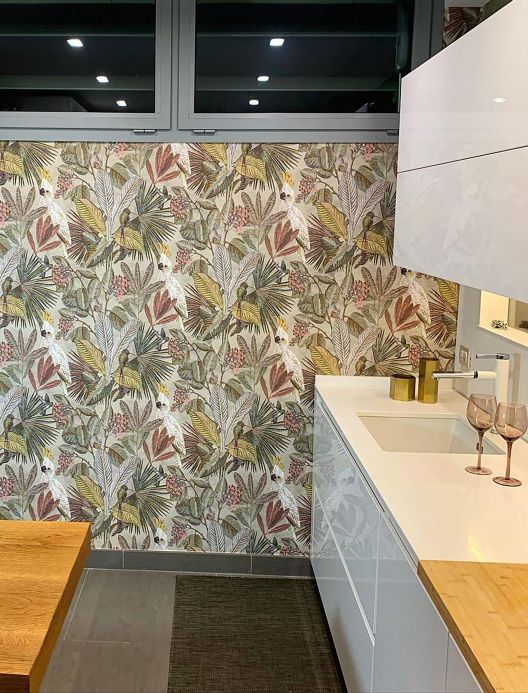 Bathroom Wallpaper Wallpaper Sahra light grey beige Room View