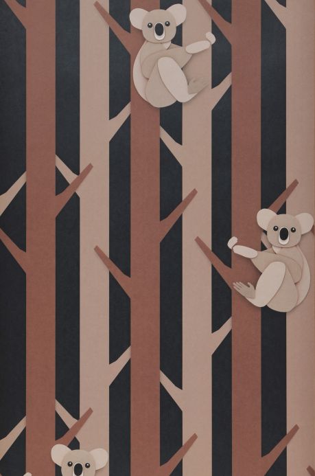 Papel de parede Studio Ditte Fotomural Koala marrom avermelhado claro Largura do rolo