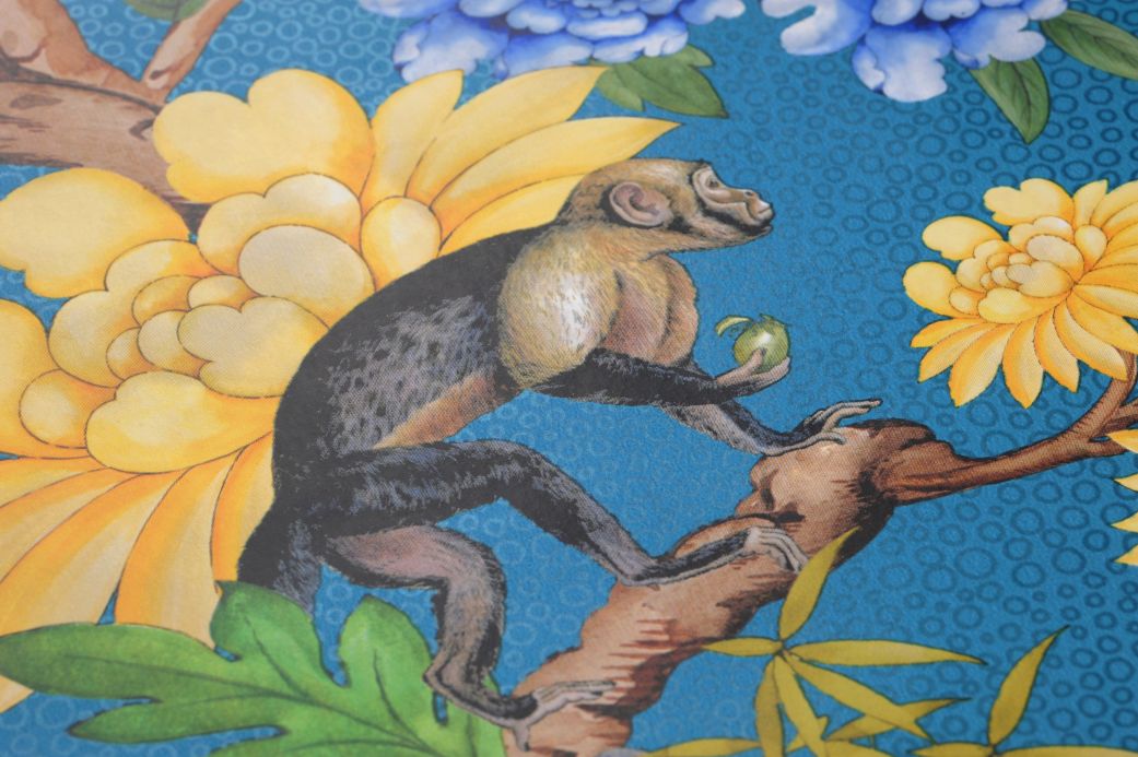 Monkey Wallpaper Wallpaper Savana shades of blue Detail View