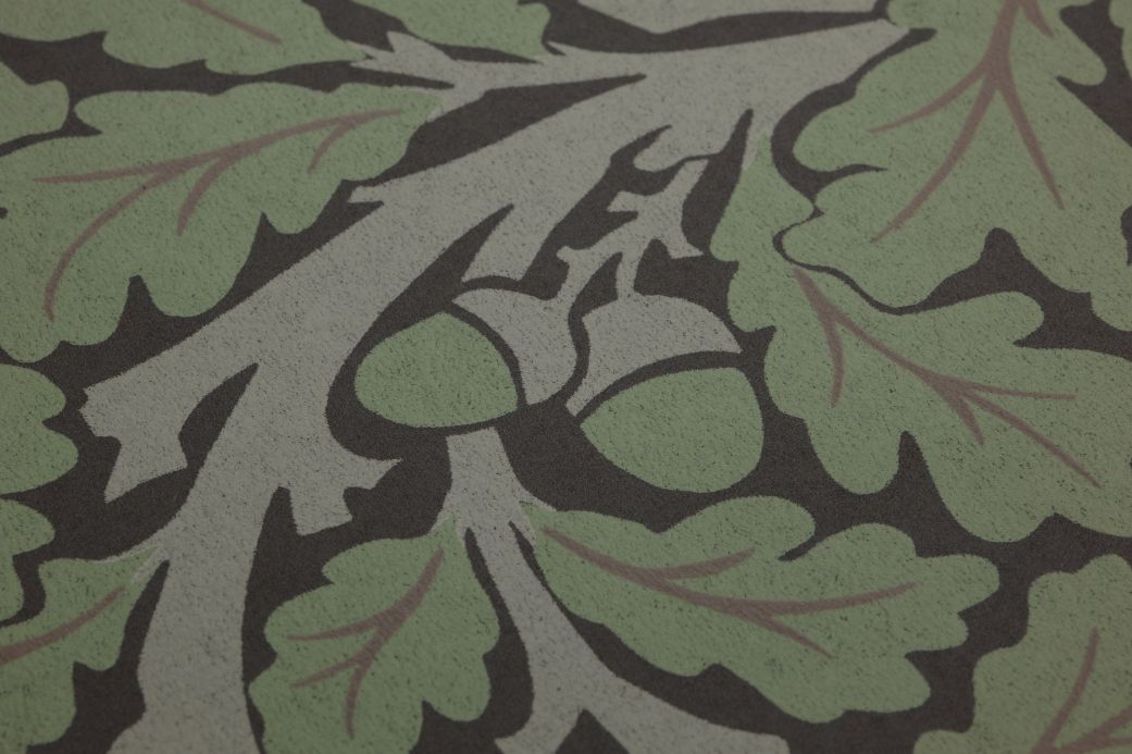 Papel pintado William Morris Papel pintado Finnja marrón oliva Ver detalle