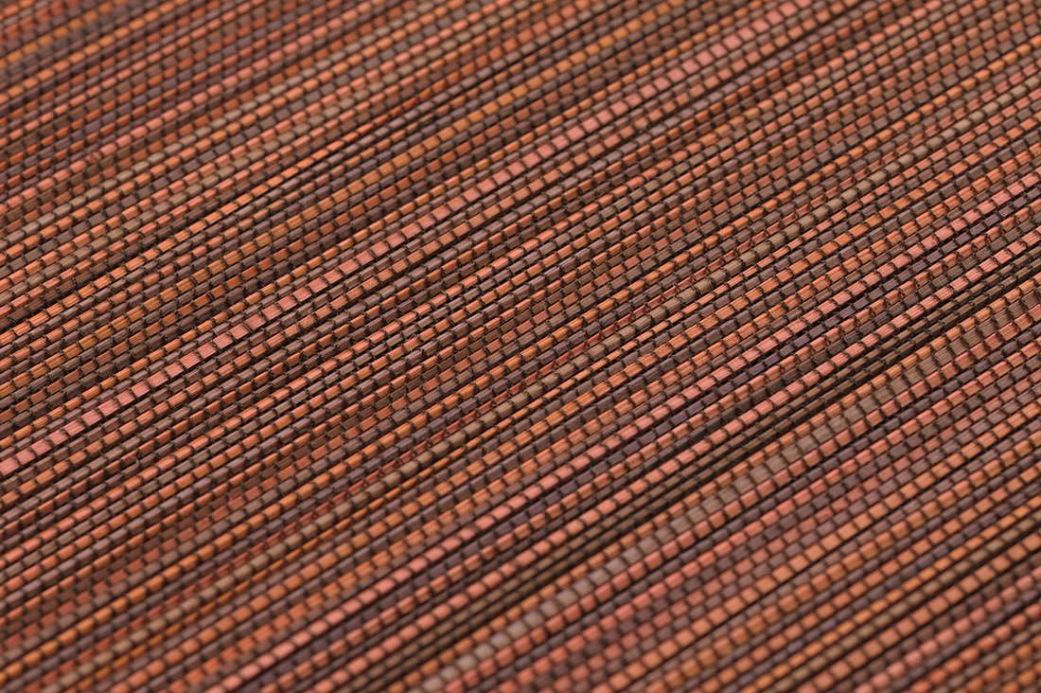 Papier peint naturel Papier peint Thin Bamboo Strips 01 brun cuivré Vue détail