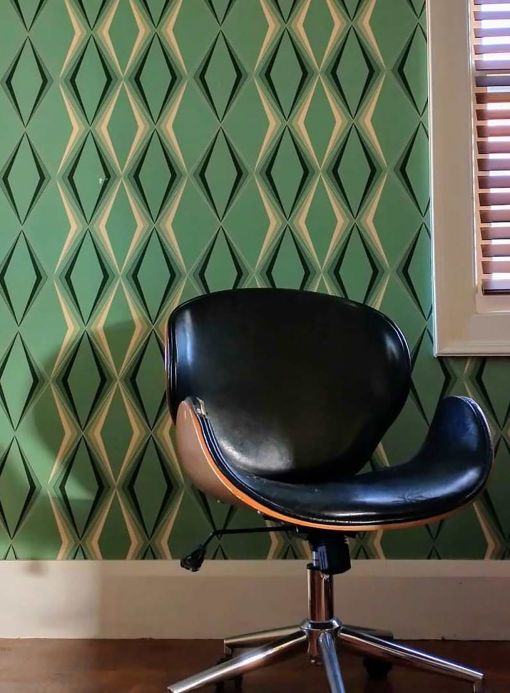 Non-woven Wallpaper Wallpaper Juno pale green Room View