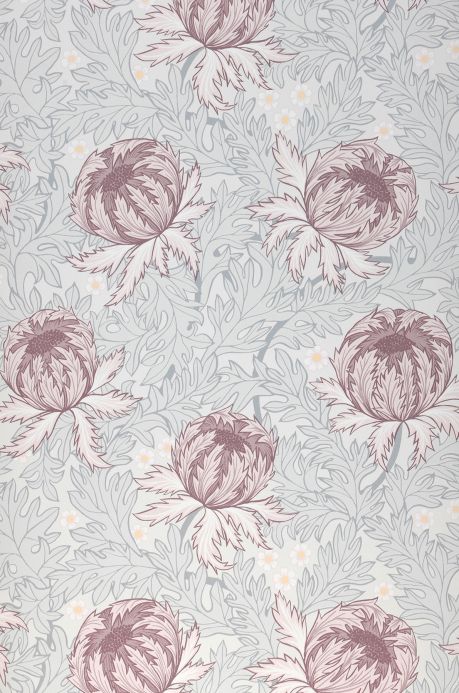 Floral Wallpaper Wallpaper Ardassa grey violet Roll Width