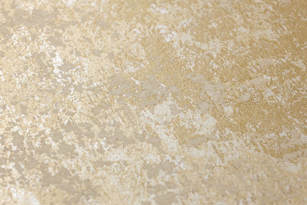 Cream Wallpaper Wallpaper Plaster Effect gold shimmer Detail View