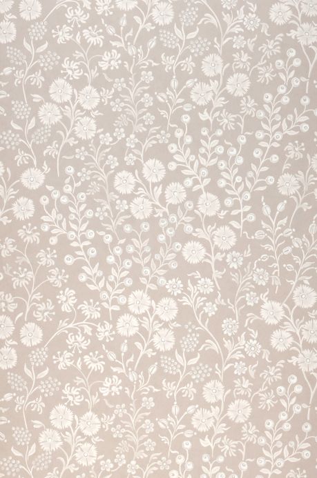 Floral Wallpaper Wallpaper Jessica grey beige Roll Width