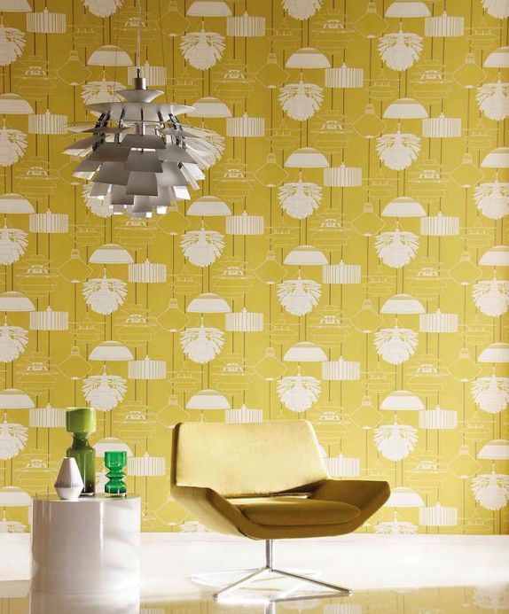 Archiv Wallpaper Sobek honey yellow Room View