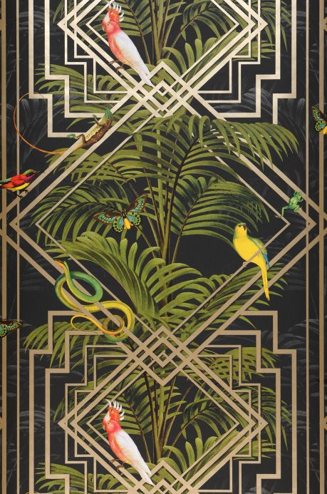 Bird Wallpaper Wallpaper Grace fern green Roll Width