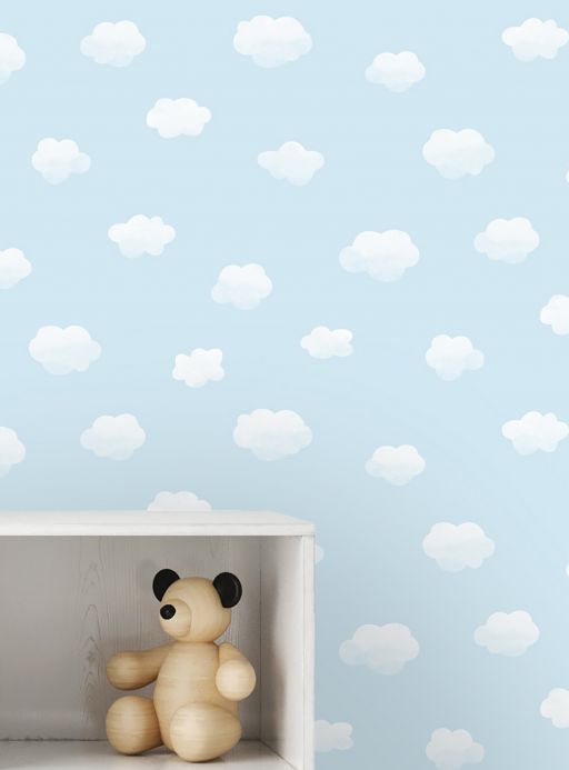 Children’s Wallpaper Wallpaper Colette light blue Room View