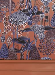 Papel pintado Akari marrón cobre