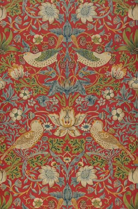 Bird Wallpaper Wallpaper Faunus red Roll Width