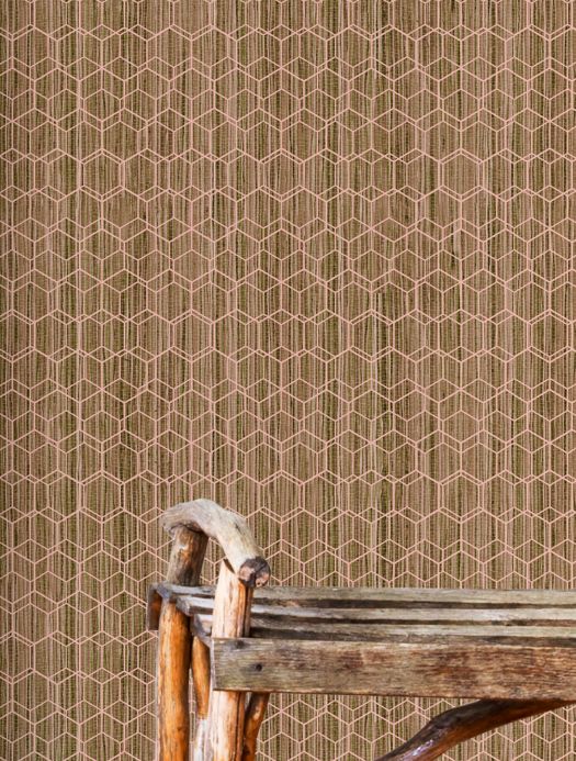 Wallpaper Wallpaper Gedes beige brown Room View