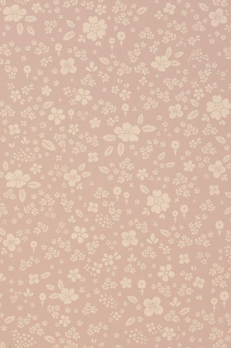 Majvillan Wallpaper Wallpaper Flora pastel brown A4 Detail