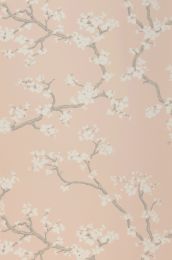 Papier peint Sakura rosé pâle