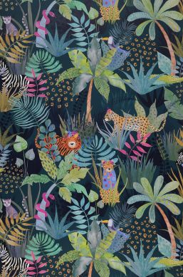 Autocollantes papier peint botanique feuilles motif tapisserie décoratifs b-b-0286-j-a