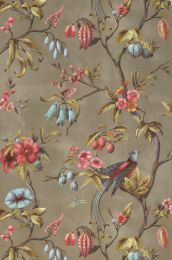 Wallpaper Camille olive grey