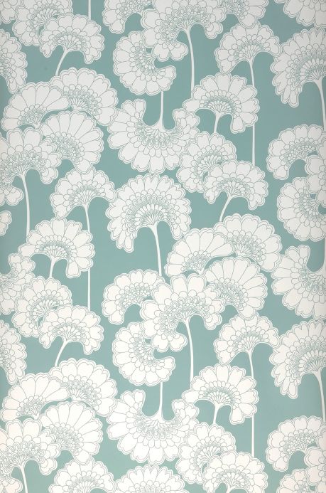 Archiv Wallpaper Ornate mint turquoise Roll Width