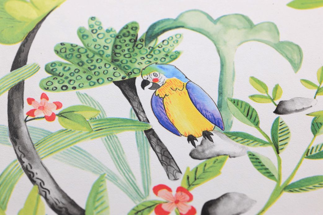 Carta da parati per bambini Carta da parati Hauki multicolore Visuale dettaglio