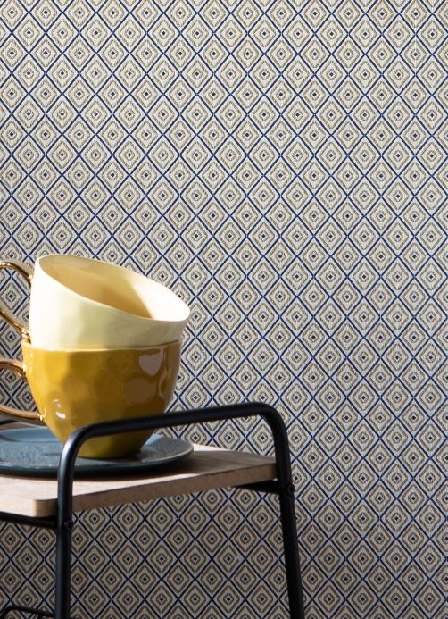 Textile Wallpaper Wallpaper Calaluna matt gold Room View