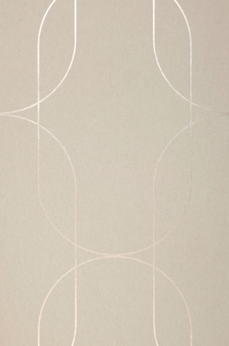 Papier peint géométrique Papier peint Palazzo gris silex Largeur de lé