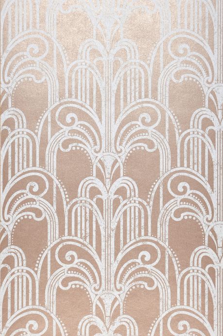 Art Deco Wallpaper Wallpaper Emilia rosé gold shimmer Roll Width