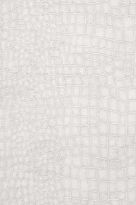 Faux Leather Wallpaper Wallpaper Caiman grey white A4 Detail