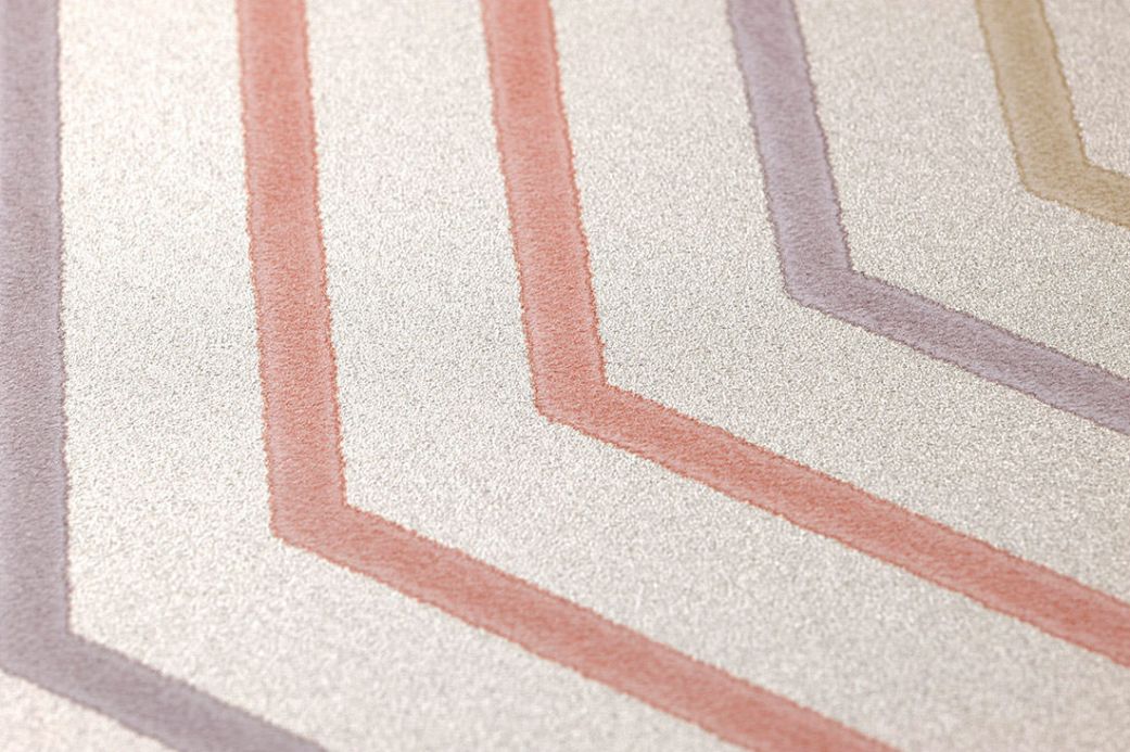 Geometric Wallpaper Wallpaper Hornus red Detail View