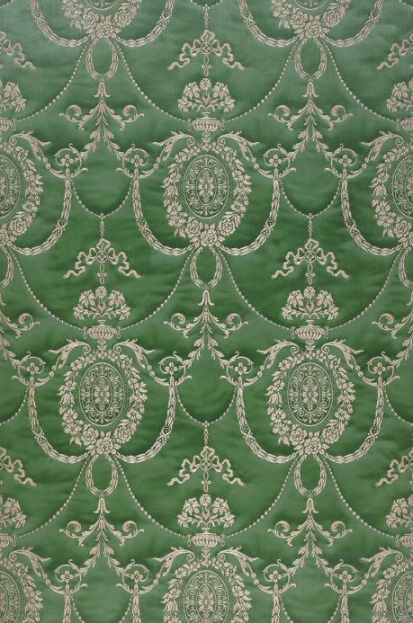 Damask Wallpaper Wallpaper Rabia emerald green Roll Width