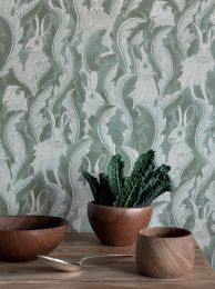 Wallpaper Hares in Hiding reed green