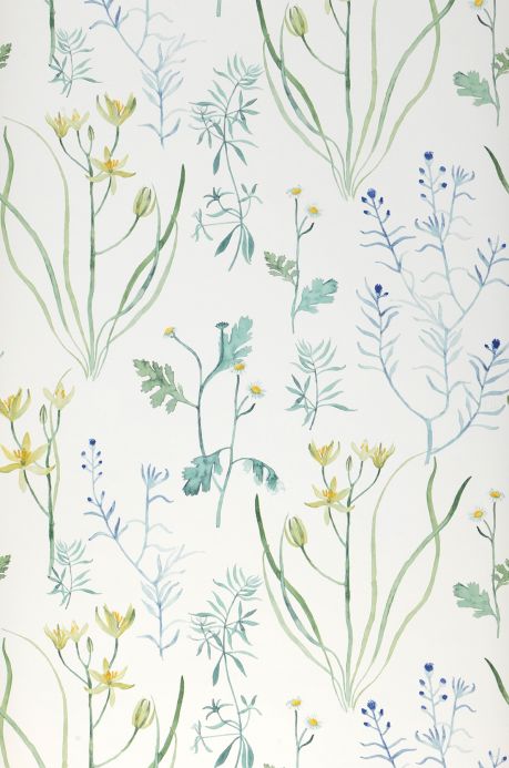 Floral Wallpaper Wallpaper Sapin pea green Roll Width