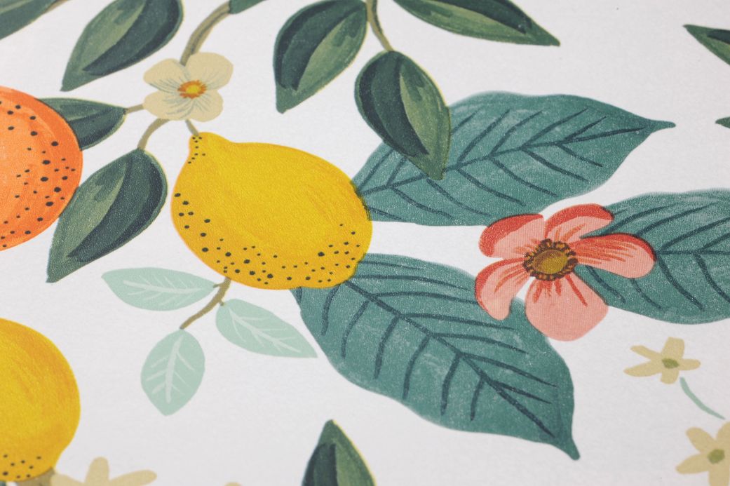 Selbstklebende Tapeten Selbstklebende Tapete Citrus Grove Weiss Detailansicht