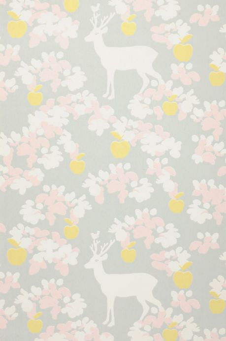 Animal Wallpaper Wallpaper Apple Garden pale yellow Roll Width