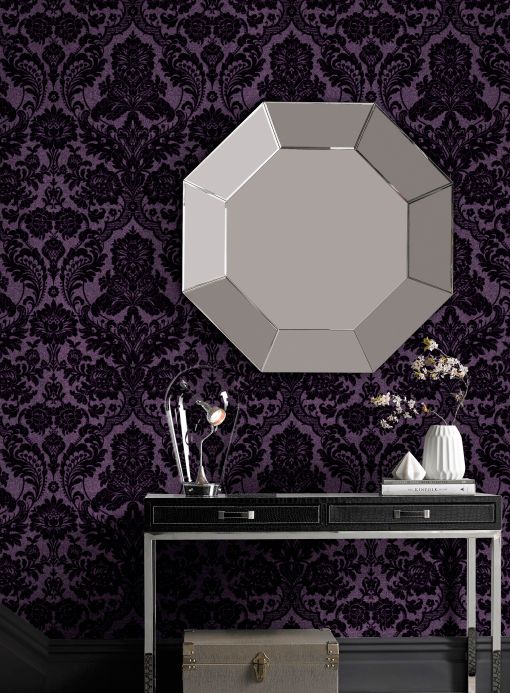 Material Wallpaper Okina violet Room View