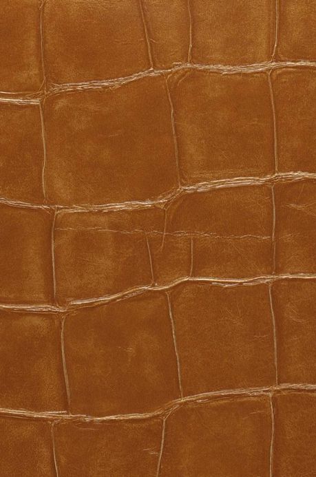 Faux Leather Wallpaper Wallpaper Croco 10 golden brown A4 Detail