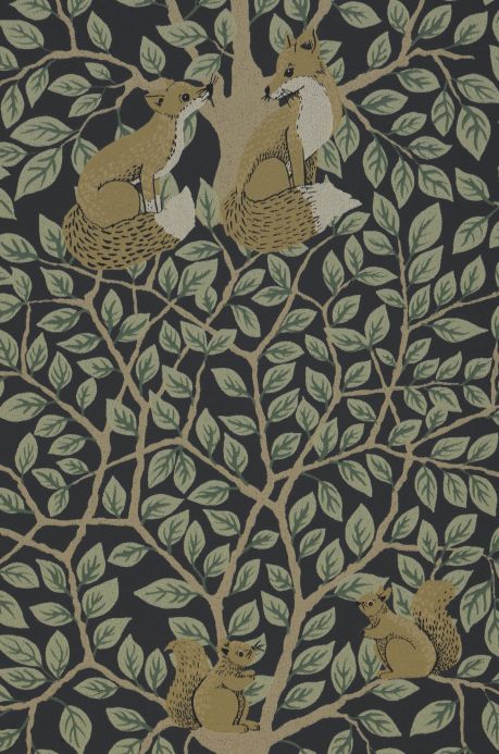 Animal Wallpaper Wallpaper Tamino anthracite A4 Detail
