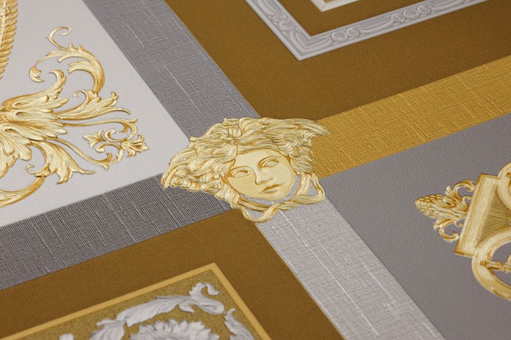 Quartos Papel de parede Minerva ouro Ver detalhe