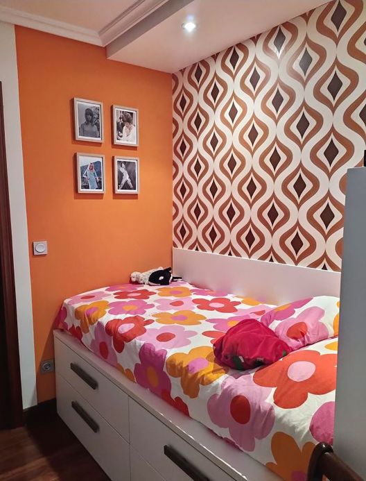 Funky Wallpaper Wallpaper Triton orange Room View