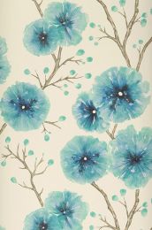 Wallpaper Cerna turquoise blue